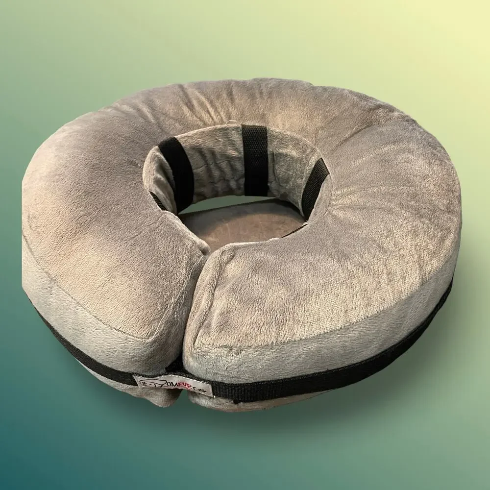 Comfurt Collar Dog Recovery Cone Alternative Soft Foam Gray Size Large 15